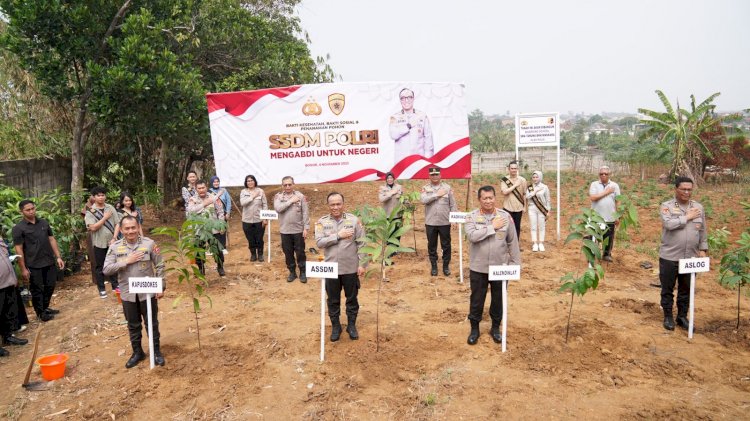 SSDM Polri Gelar Bakti Sosial, Bakti Kesehatan, Tanam Pohon dan Akan Bangun Sekolah SMA Taruna Bhayangkara di Gunung Sindur, Bogor